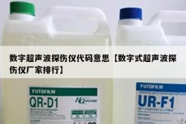 数字超声波探伤仪代码意思【数字式超声波探伤仪厂家排行】