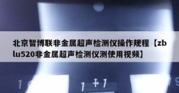 北京智博联非金属超声检测仪操作规程【zblu520非金属超声检测仪测使用视频】