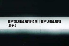 超声波;射线;磁粉检测【超声,射线,磁粉,着色】