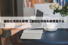 漏磁检测探头原理【漏磁检测探头原理是什么】