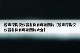 超声探伤仪仪器名称有哪些图片【超声探伤仪仪器名称有哪些图片大全】