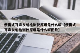 便携式耳声发射检测仪原理是什么呢【便携式耳声发射检测仪原理是什么呢图片】