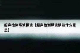 超声检测纵波横波【超声检测纵波横波什么意思】