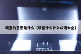 暗室的意思是什么【暗室什么什么成语大全】