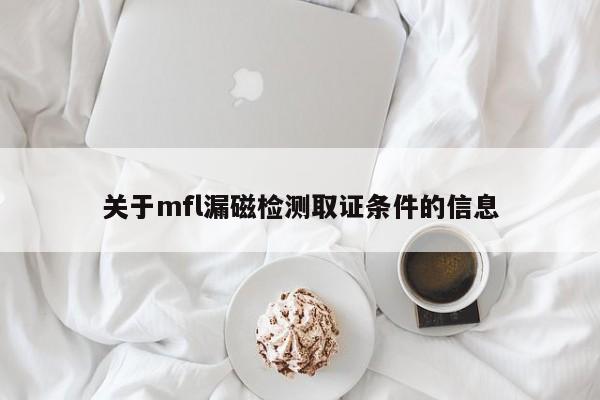 关于mfl漏磁检测取证条件的信息