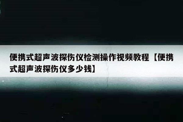 便携式超声波探伤仪检测操作视频教程【便携式超声波探伤仪多少钱】