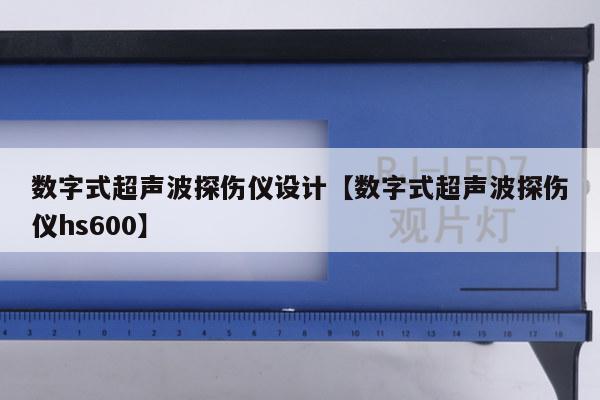 数字式超声波探伤仪设计【数字式超声波探伤仪hs600】