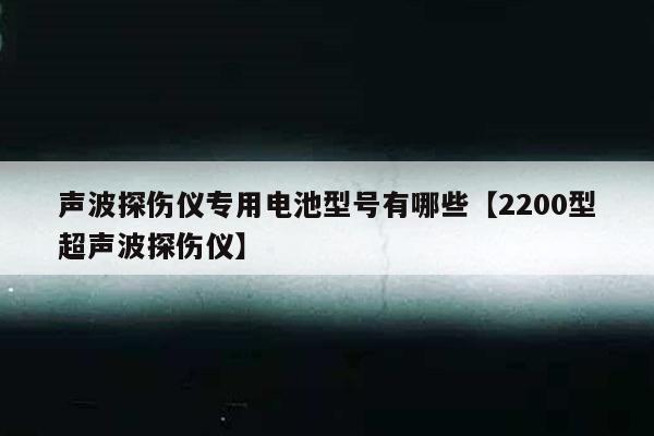 声波探伤仪专用电池型号有哪些【2200型超声波探伤仪】